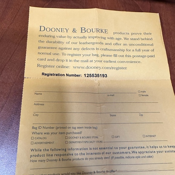 Dooney & Bourke Orange Leather Crossbody Bag - Picture 9 of 9